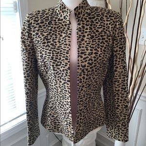FLORES & FLORES Animal Print Jacket Blazer